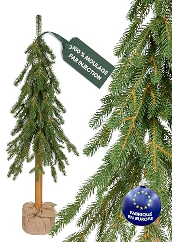 Premium Künstlicher Weihnachtsbaum Klein 65 cm Uppsala [100% Spritzguss] Tannenbaum Künstlich inkl. FSC zertifiziertem Holzständer I Christmas Tree Made in EU - Grün