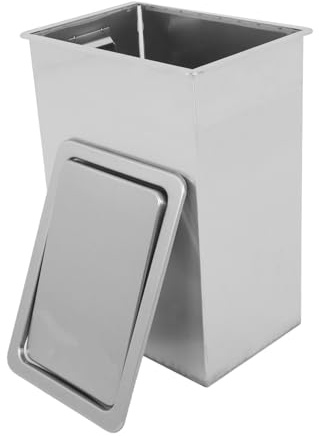 Cabilock Poubelle Encastrable Acier Inoxydable Avec Couvercle Basculant Pour Comptoir Salle De Bain Table Maison Bureau