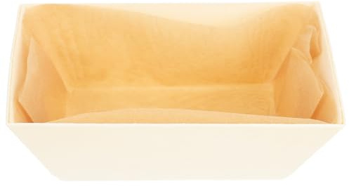 LOLIPPYY Set 3 Stampi da Forno in Legno Riutilizzabili 140X75X50Mm con Fodere di Carta Stampi da Forno per Pane Torte e Dolci Utensili da Cucina per Cottura Casalinga Facili da Pulire