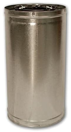 Superior Double Wall Snap-Lock Class A Chimney Pipe for Wood Burning Stoves |Listed to 1700 °F |Stainless Steel Inner/Galvanized Steel Outer, 8 x 48