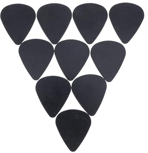 Schwarze Gitarrenplektren 10 Stück 0, 5mm für E und Akustikgitarre | Kunststoff, Klassischer Stil, Klare Klangwiedergabe, Robust, für Studio und Live, Passend für Profis und Anfänger