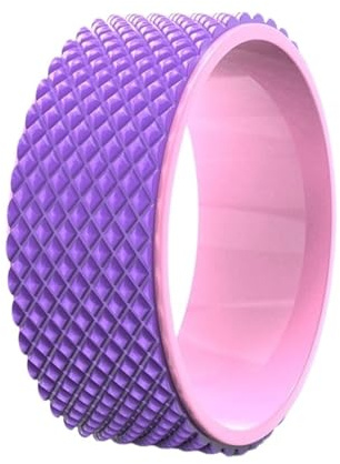 Yoga-Kreisrad 3D-Yoga-Rad, Rückenbeuge, Fitnessgeräte, offener Rücken, Anfänger-Yoga-Kreis, weibliche Massage, offene Schulter, Fitness-Heimrad(PURPLE)