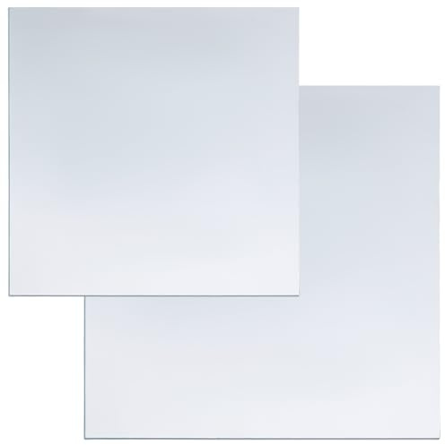 BENECREAT 2 piastra di Macinazione per Pigmenti In Vetro Smerigliato, 2 piastra di Macinazione Quadrata Trasparente per Pittura A Olio Fai Da Te, Acquerello, Olio, e Pittura Acrilica