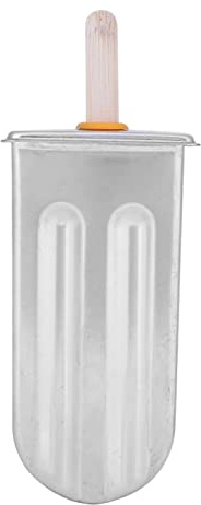 Tnfeeon 10 Moldes para Helado de Acero Inoxidable con 100 Palitos de Helado y Cepillo para Golosinas Congeladas Caseras (cabeza redonda)