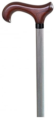 Gångstav av aluminium, utdragbar, vit och svart