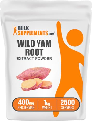 BulkSupplements.com Wild Yam Extract Powder - from Root, Herbal Supplement, Wild Yam Supplement - Gluten Free, 400mg per Serving, 1kg (2.2 lbs) (Pack of 1)