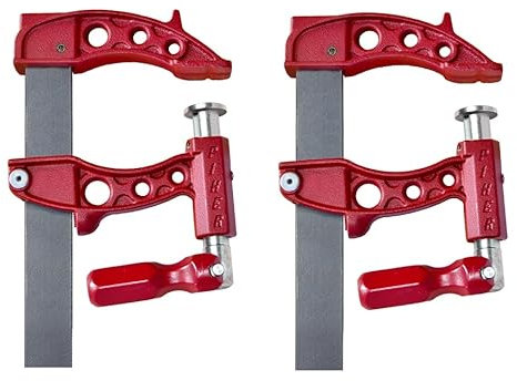 Piher Maxipress F Schraubzwinge | 2er Set | Hochleistungszwinge | 1000kg Spannkraft | geschütztes Gewinde | ideal zum Schweißen (20 cm)