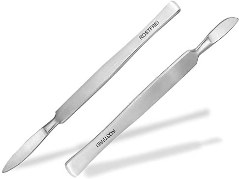 Profi Hornhautschaber Set Stumpf Creme-Schaber aus rostfreiem Edelstahl Fußpflegeinstrument Hornhautentferner Pediküre Schaber zur sanften Entfernung der Hornhaut für die Fußpflege