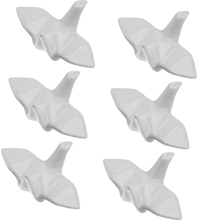 UPKOCH Besteckablage Asiatisch 6 Landschaft Essstäbchen Restaurant Pinsel Japanischer Rest Weißes Porzellan Abendessen Geschirr Reste Chinesische Kraniche Besteckhalter Ständer Stäbchen Origami
