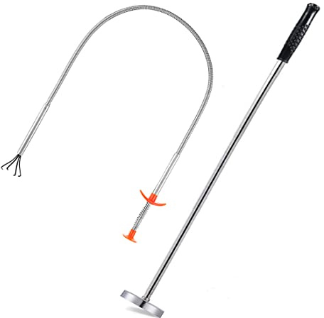 2Pack Magnetic Pickup Tool - Flexible Extra Long Reach Bendable Curve Grabber, Retrieving Telescoping Magnet Pickup Tools，Extendable Magnetic Pick Up Tools，Bendable Spring Magnet Stick