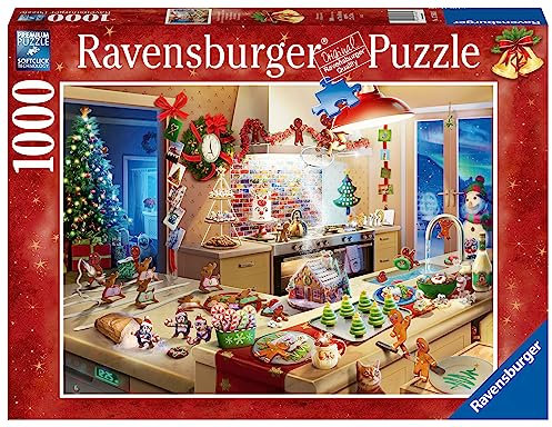 Ravensburger Puzzle 17563 - Weihnachtsbäckerei - 1000 Teile Puzzle für Erwachsene und Kinder ab 14 Jahren - Weihnachtspuzzle, Puzzle mit weihnachtlichem Motiv