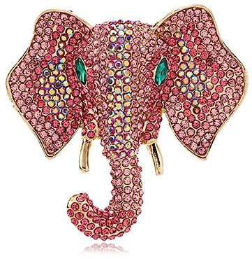 YAHOYA Mode Kreative Vintage Elefant Brosche Große Strass Tier Brosche Männer Blumenstrauß Anzug Revers Anstecknadel Corsage Kleidung Accessoires