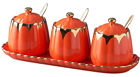 ISTOVO 1 juego de estilo nórdico de mármol juego de de cocina de cerámica protección de madera salero cocina naranja