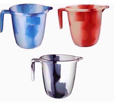 TRTO 1Pcs Random Plastic Toilet Water Mug 1.5L Jugs Sturdy Hardwearing Bathroom Shower Garden Easy to Use and Cleans