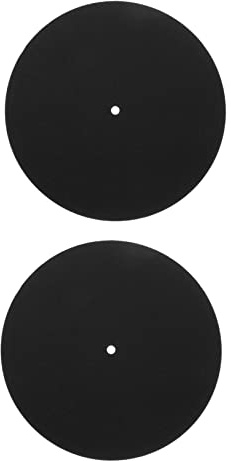 Yardenfun Vinyl Schallplatten Schutzmatte 27cm ø 3mm Rutschfeste Plattenteller Matte Für Heim Plattenspieler Vibrationsdämpfend Kratzfest 2 Stück