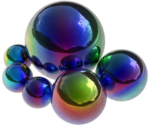 BESPORTBLE 6St reflektierender Ball im Freien edelstahlkugeln Dekoration Schlafzimmer Rasendeko aus Metall Rasendekorationen im Freien Ornament Christbaumschmuck blickende Sphären Spiegelball