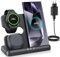 seacosmo Caricabatterie Wireless 3 in 1 per Samsung, Stazione di Ricarica Wireless Rapida Docking Station per S24/S23/Ultra/S21/S22, Caricatore Z Flip Fold 5/4, Galaxy Watch 6/4/5 Pro, Galaxy Buds