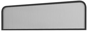 Trennwand aus Edelstahl für Essbereiche, Arbeitsplatz, Büro, Restaurant, dekorative Platte mit schwarzen Sichtschutzwänden, 50 x 140 cm