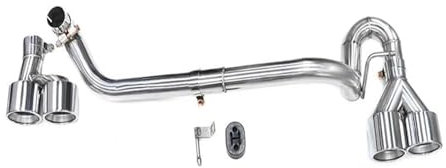 Auto Auspuff Endrohr Für B&MW 5 Series E60 520i 523i 525i M5 Heckstoßstange Quad-Auspuffanlage Schalldämpfer Auto-Auspuffendrohr Endrohr(Silber)