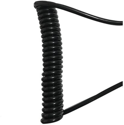 Cavo a spirale telescopico, cavo telefonico, Cavo di alimentazione a spirale 2 core 2,5 mm quadrato OD 8 mm 2,5 metri 5 metri 7,5 metri Cavo a molla Filo retrattile Retrattile(Undraw 3.75 meters)