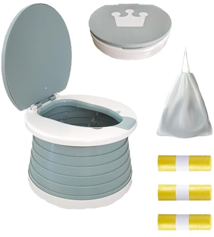 Akingfu Vasino per bambini wc,Vasetto per bambini wc,Toilette portatile,Gabinetto portatile,Vasino portatile per bambini da viaggio,45 omaggio sacchetti vasino portatile