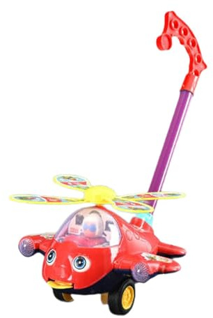 F Fityle Giocattolo con Ruota da Spingere, Giocattolo per l'equilibrio, per Imparare a Camminare, apprendimento prescolare per Bambini di 1, 2 e 3 Anni, Rosso