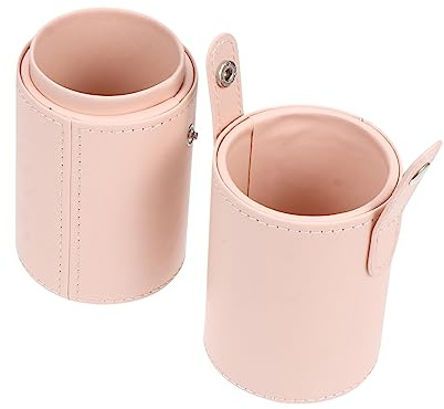 Veemoon Seau de Rangement pour Pinceaux de Maquillage PU Organiseur Pratique et Durable Boîte de Rangement Décorative et Portable pour Cosmétiques et Accessoires de Voyage