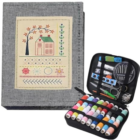 Generisch Sticken Buch Set, Leichtes Embroidery Stitches Book Kit, Tragbar Sticken Buch Set für Anfänger Erwachsene, Neuheit Stickbuch zum Selber Stickens, für Handarbeitsbegeisterte Geschenk
