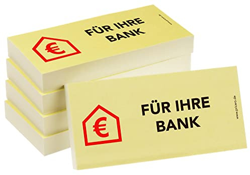 PRICARO Haftnotizen Für Ihre Bank, 100 Blatt, 5 Stück