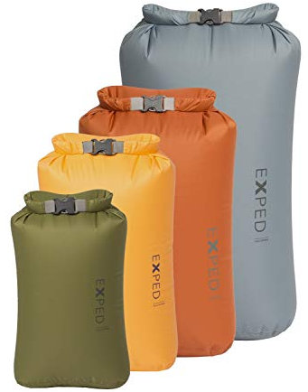 Exped Faltbarer Trockentasche, klassisch, 4er-Pack, Größe XS – L