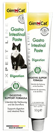 GimCat EXPERT LINE Gastro Intestinal Paste - Funktionaler Katzensnack unterstützt Verdauung und Darmflora - 1 Tube (1 x 50 g)