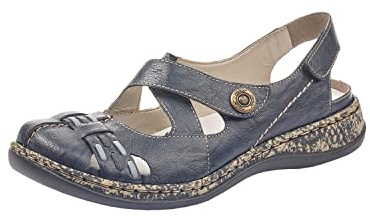 Reiker dam vår/sommar 46377 stängda ballerinaskor, Blå pimpiken Adria Nightblue 14, 41 EU