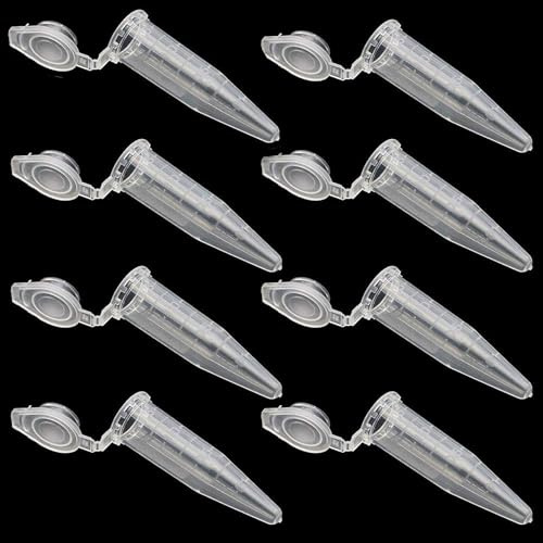 100 Pièces 1.5ml Tube à Centrifuger en Plastique Conique Tubes Laboratoire | Conteneurs D'échantillons avec Snap Cap pour l'analyse d'échantillons en Laboratoire