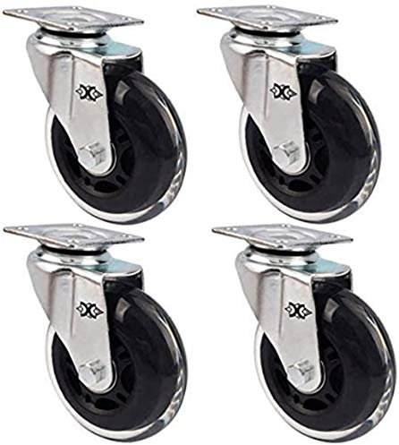 Trolley for Möbelrollen zum Umzug von Möbeln 3 Zoll Pu. Caster Universal Rad Transparent Polyurethan Caster Möbel Bürostuhl Rad Push Rad