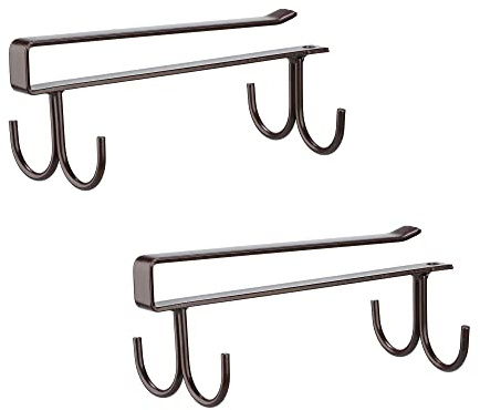 FOMANSH Colgador Utensilios Cocina de Tazas,Soporte debajo del Armario para tazas de vino,Ganchos de Almacenamiento para Tazas,Gabinete, Bufandas Cinturones,Organizador de vasos de Cocina