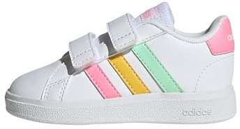 adidas Grand Court 2.0 Cf I, Sneaker Bambini e Ragazzi, Ftwr White Pulse Mint Beam Pink, 27 EU