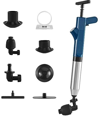 WC-Saugglocken-Set, Hochdruck-Luft-Abfluss-Blaster, Spülbecken, Kolben, Luftdruckabfluss, Verstopfungsentferner, Werkzeug für Badezimmer, Küche, Bodenablauf, Kanalisation, verstopftes Rohr