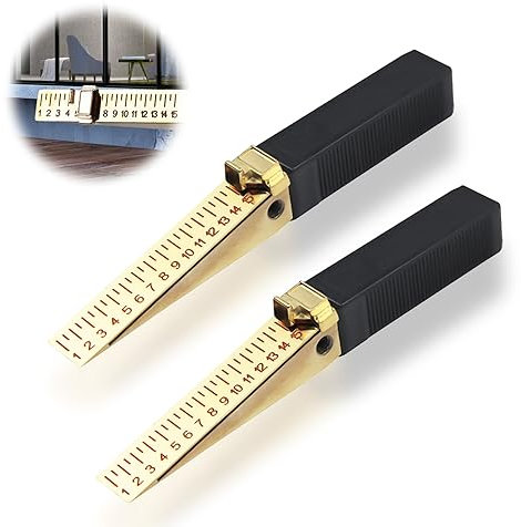 Door Gap Measuring Tool, 2 pcs Fire Door Gap Gauge, Fire Door Inspection Tools, House Engineering Inspection Flatness Measuring Tool for House Engineering Inspection Flatness Measuring Tool (0.5mm)