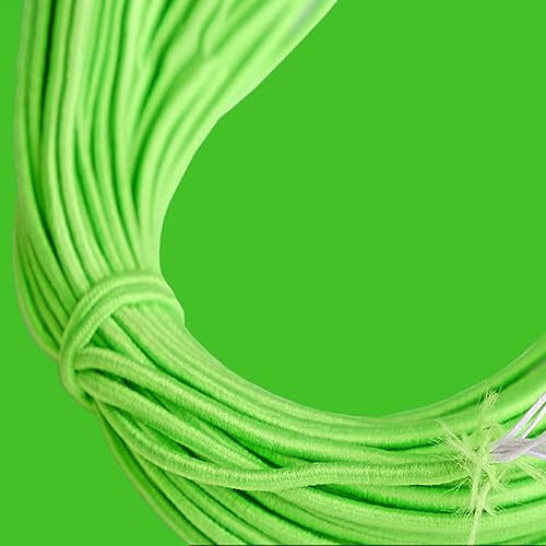 25 Metros 2 mm Banda de Goma Elástica Redonda Cuerda de Choque Cuerda Bungee Línea de Cuerda para Prendas de Vestir Bolsa de Cordones Accesorios de Costura-NeonGreen,2mm,25 Meters