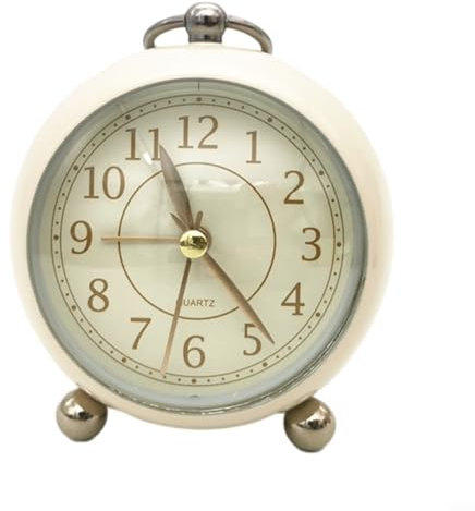Réveil vintage, fonction veilleuse, horloge silencieuse pour décoration de chambre, salle de bain, table de chevet (A)