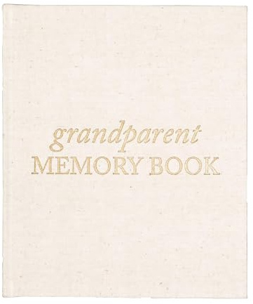 DUNCAN & STONE PAPER CO. Erinnerungsbuch für Großeltern (Elfenbein), halten Sie Momente und Erinnerungen zwischen Großeltern und Enkelkindern mit geführten Anweisungen und Fotos fest – Geschenke für