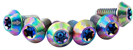 Milisten 6pcs Titanium Alloy Bike Disc Brake Bolts Screws for Front and Rear Brakes