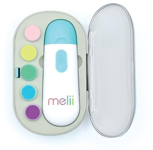 melii Electric Nail File, Safe Trimmer & Clipper for Newborn Babies, Toddlers, Kids & Adults-Comes with Two Speeds and 5 Different Discs