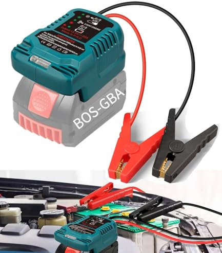 MAKBOS Auto Starthilfe Powerbank Adapter für Bosch GBA18V Akku, Jump Starter für PKW, 12V Tragbarer Batterie Booster Adapter, Auto Safe Batteriestarter (Batterie nicht inbegriffen)