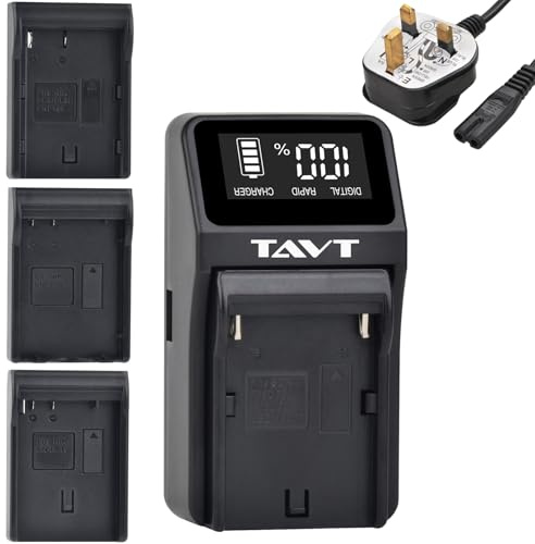 TAVT Camera Battery Charger for Nikon EN-EL15 EN-EL15C EN-EL14 EN-EL14A EN-EL3E EN-EL3, for Sony NP-F750 NP-F550 NP-FM50 NP-F770 NP-F930 NP-F950 NP-F960 NP-F970 NP-FM55H NP-FM500H