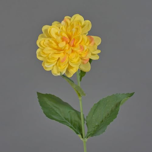 artplants.de Artificial Dahlia FLEMOR, yellow, 55cm