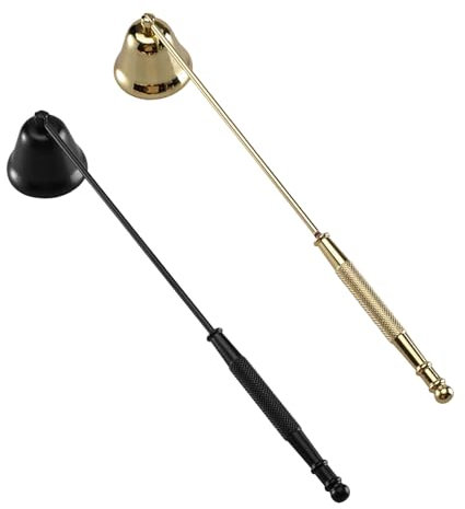 OVDGWC 2 Stücke Edelstahlkerzenloser Löschung Cover, Langgang Kerzenlöscher, Klassische Festkörperkerzenlöcher, Metallkerzenabdeckung, Kerzenlöschwerkzeugwerkzeug