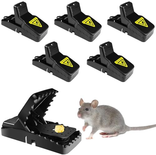Binnan Trampas para Ratones, 6 PCS Trampa Profesional, Profesional Ratoneras para Casa Exterior y Interior, Trampa Reutilizable para Ratón