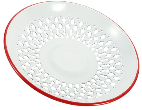 LABRIMP Cestello Scolapiatti Smaltato Blu per Frutta e Verdura, Setaccio Forato Facile da Trasportare, per Picnic e Conservazione di Frutta Secca