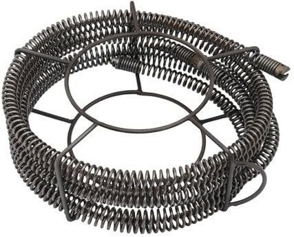 Spirale de nettoyage de canalisations 7 m x 22 mm - Spirale de nettoyage de tuyaux extensible pour cuisine, douche, lavabo, nettoyeur de tuyaux manuel pour éliminer les bouchons dans le tuyau de